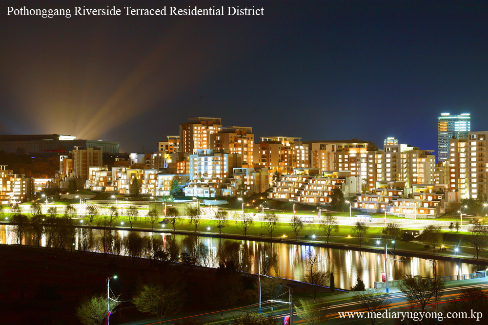 Night view of Pyongyang