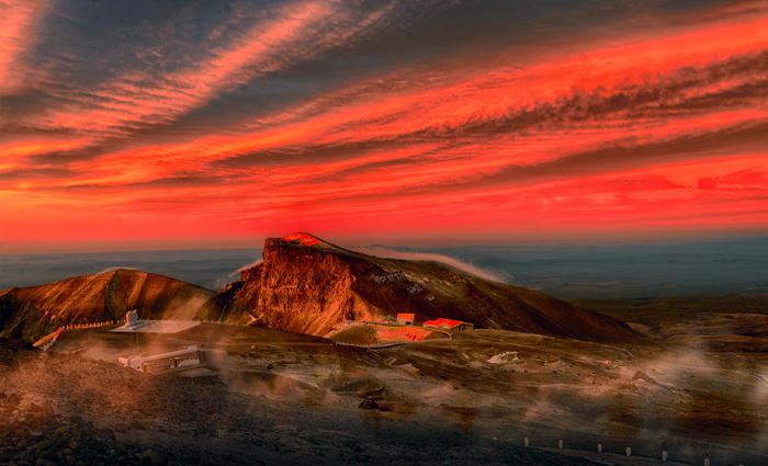 La salida de sol en el monte Paektu