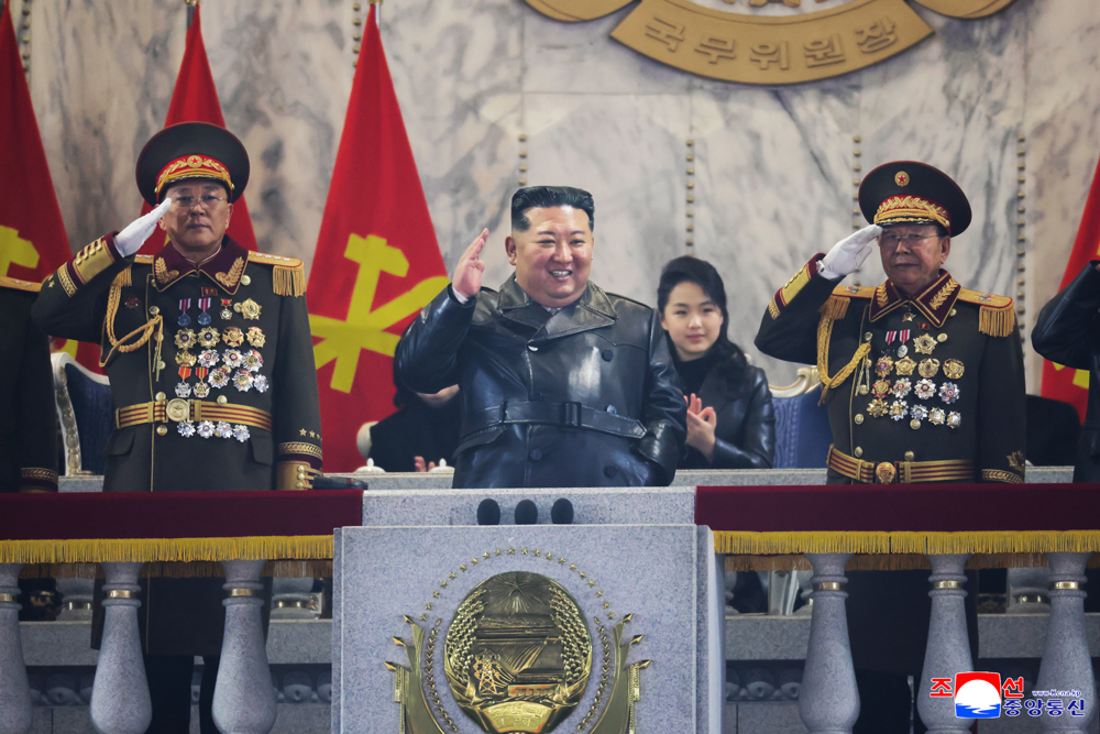 Military Parade Held with Splendor in Commemoration of Ninth WPK Congress