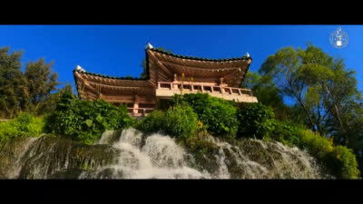 Rimyongsu Cascade in summer