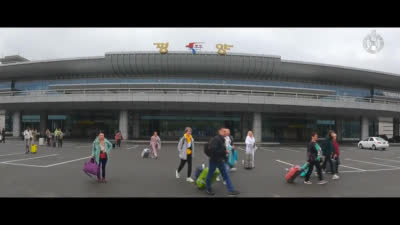 第4批俄罗斯旅游团游览平壤