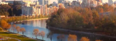 Осенний пейзаж побережья реки Потхон